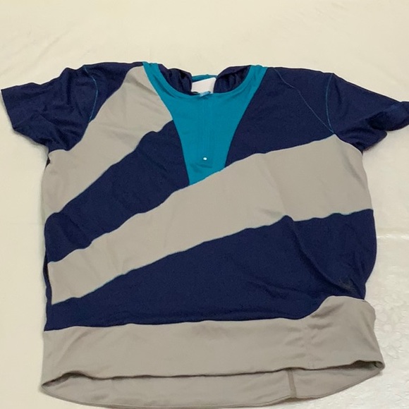 Spyder CYCLING HOODED top - Royal/Grey/Turq - Picture 2 of 12